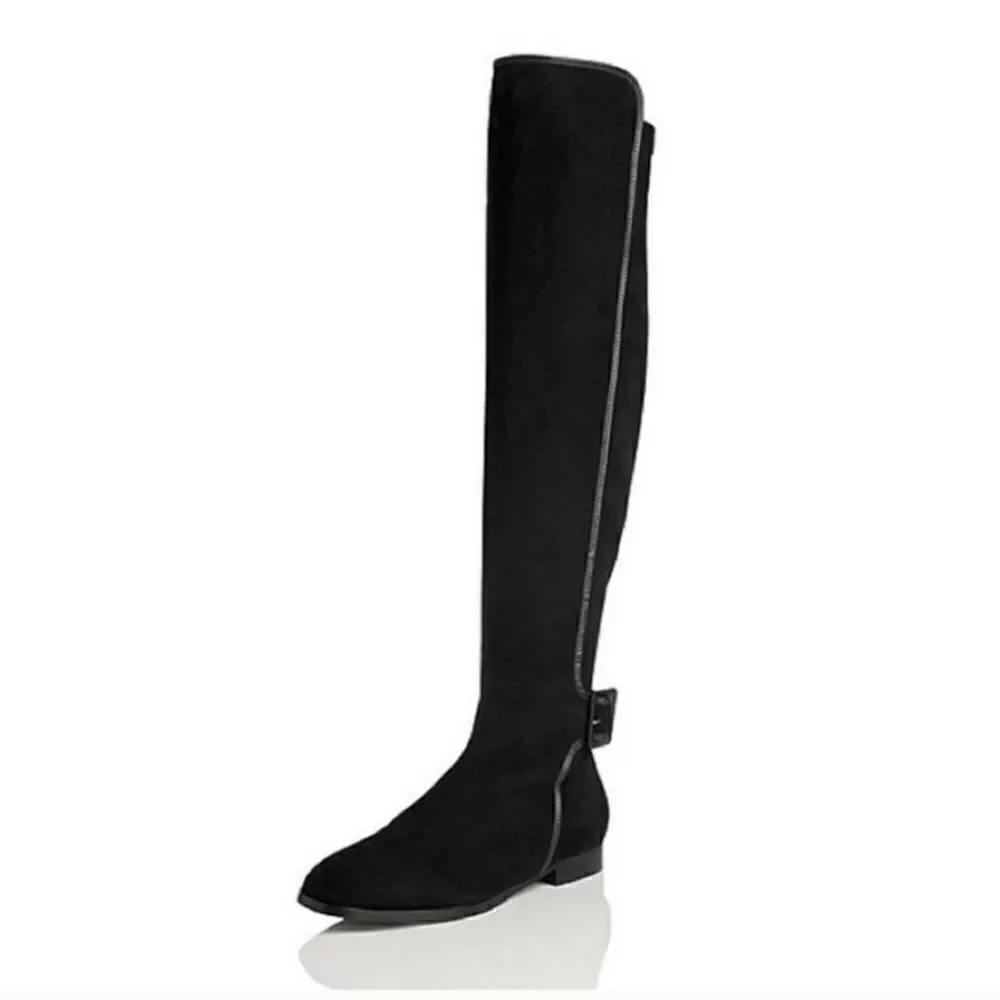 LK Bennett Delila Black Suede Over the Knee Boot Sz 38.5